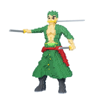 One Piece Swordsman Zoro Brick Demon Waterfall Compatible with LEGO Brick Building Blocks Educational Puzzle Toy for Boys