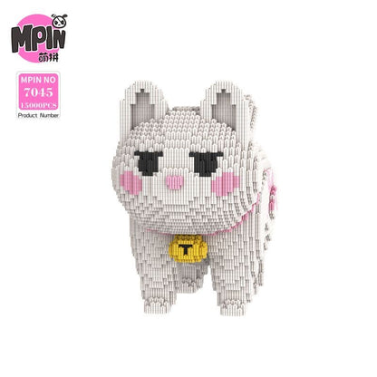 Cute animals, cute cats, building blocks, small puzzle puzzle toys