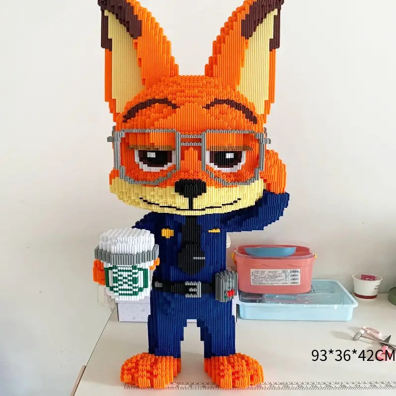 Zootopia Nick Fox Judy Rabbit Building Blocks Compatible with LEGO Adult DIY Assembled Toys