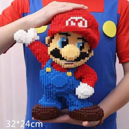 Super Mario toy building blocks assembly compatible with Lego internet celebrity boys and girls gifts